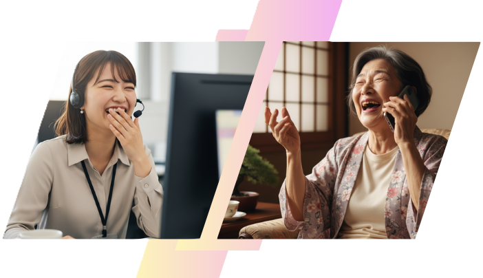 受話器を持った手のイラスト：人対人の電話会話を象徴